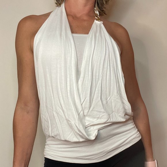 White Around the neck Tank Top - Picture 2 of 5